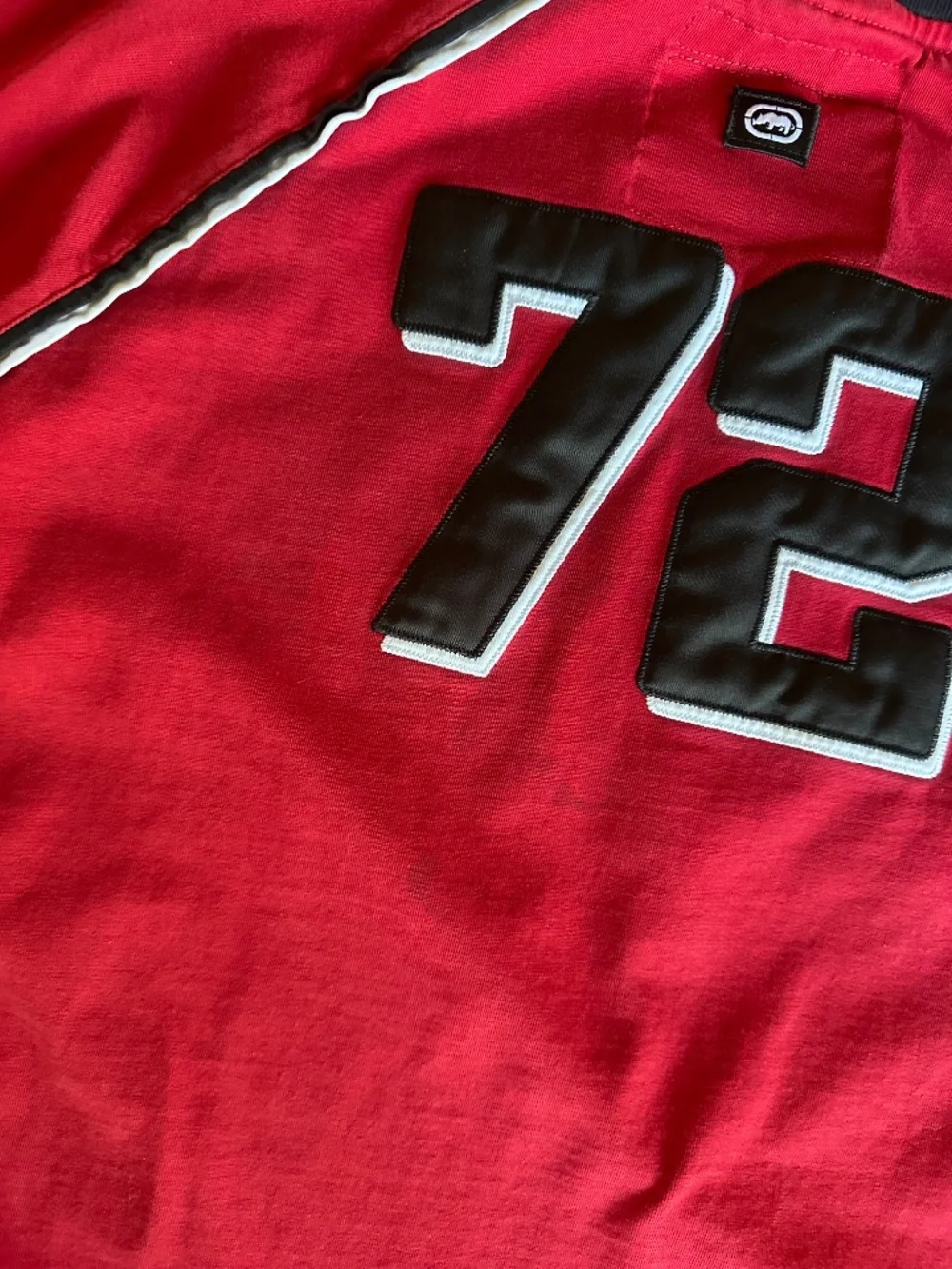 Ecko Unltd. Rhino Graphic Athletic Jersey Shirt Red Black Size Large - Picture 15 of 15